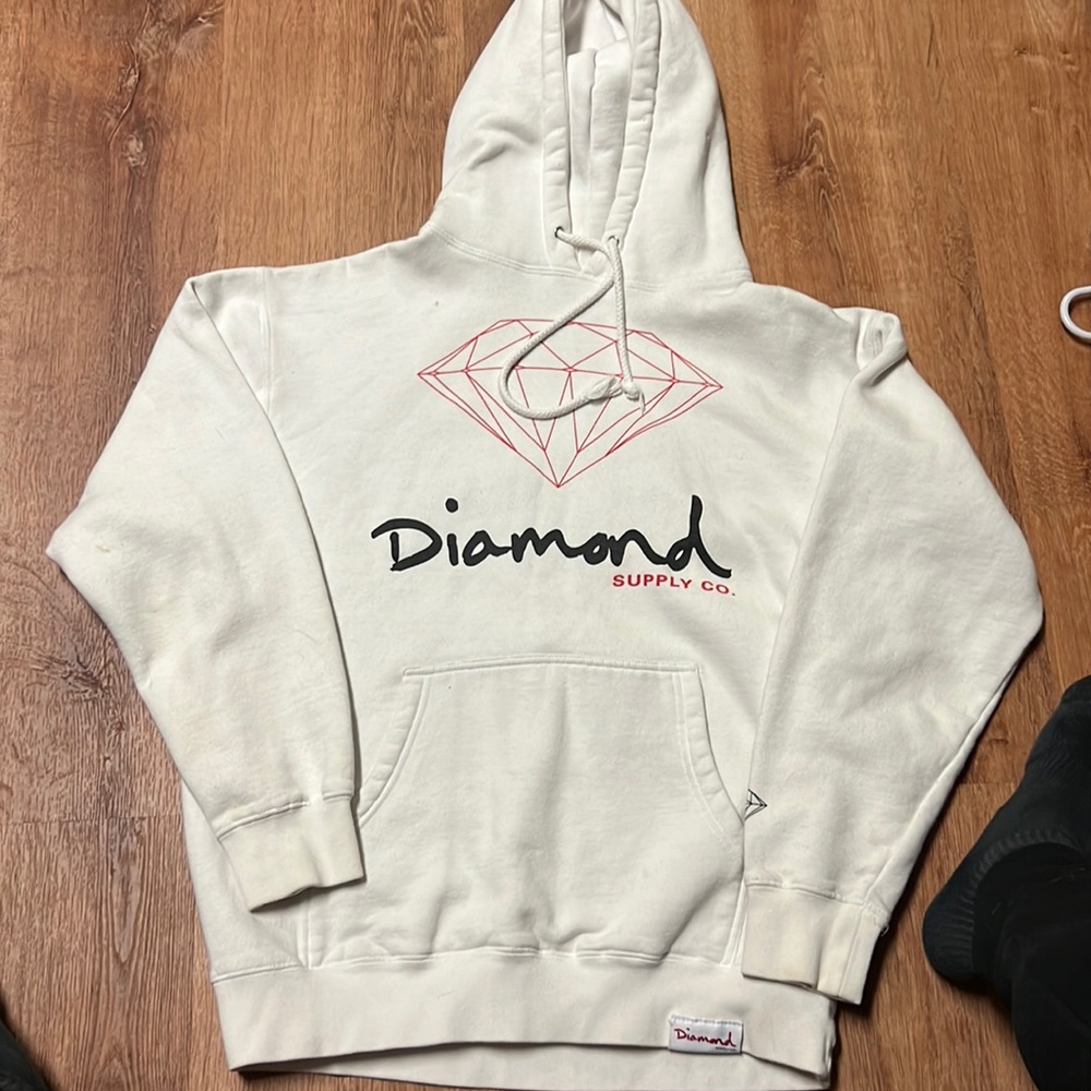Diamond hoodie Medium White